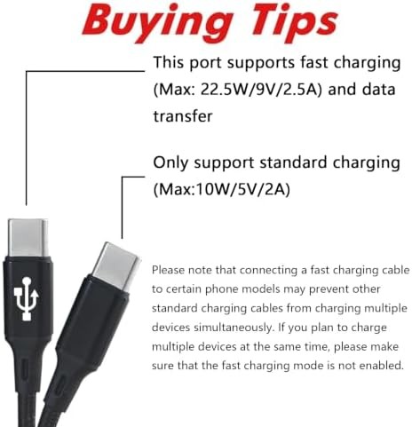 Multi USB C Cable 4FT, 2 in 1 Multiple Type C Charging, 3A Dual Splitter USB C C gallery
