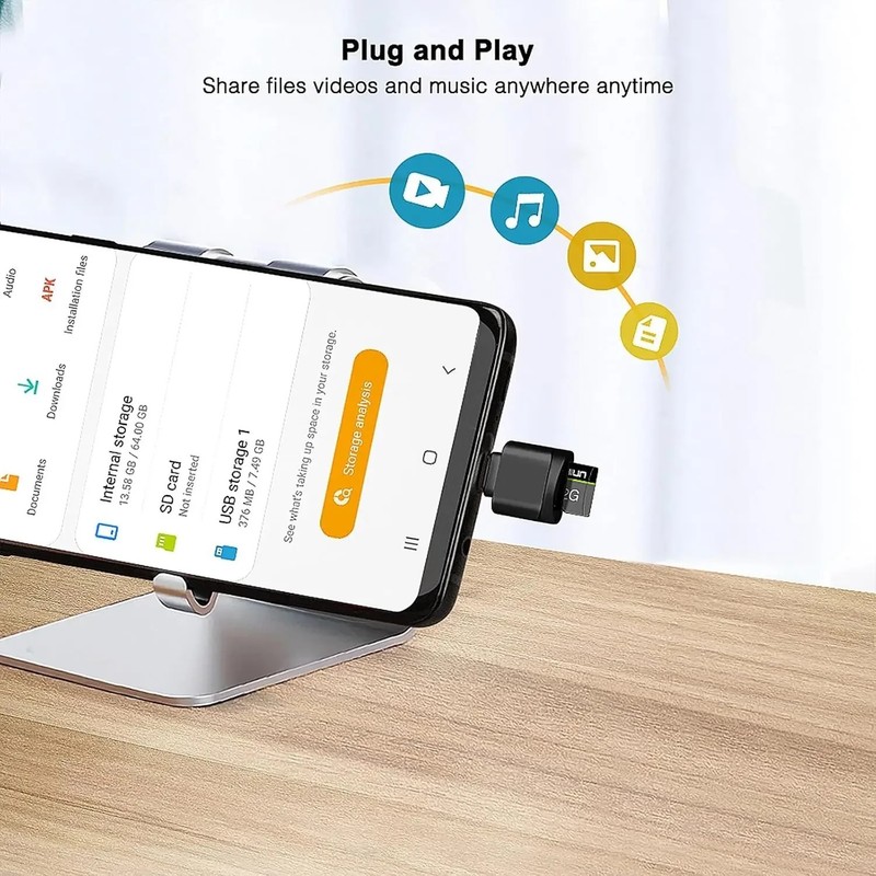 Type C To Micro SD TF Card Reader OTG USB Adapter Converter For Samsung Phone gallery
