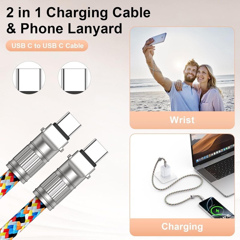 65W Phone Lanyard Charging Cable 2 Pack gallery