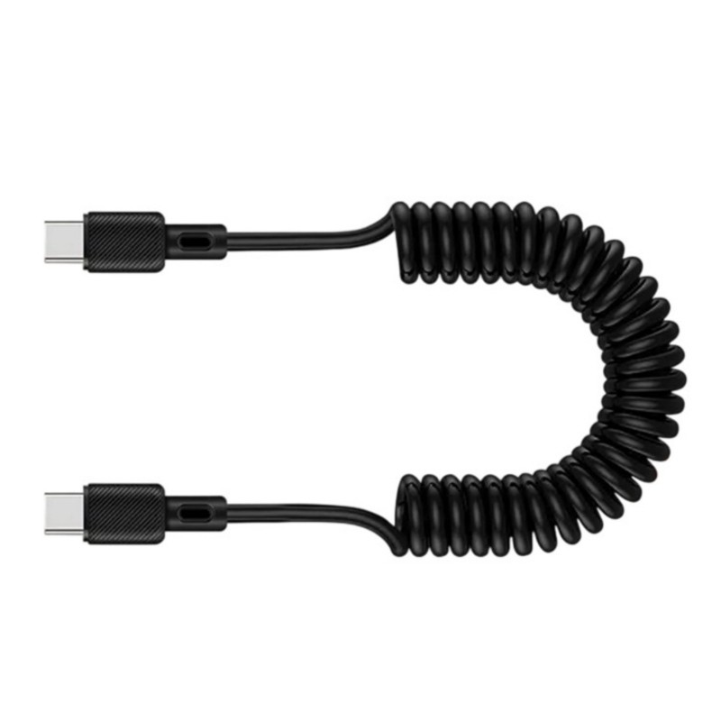 Spring USB C to USB C Coiled Cable for Efficient Charging and Data Transfer gallery