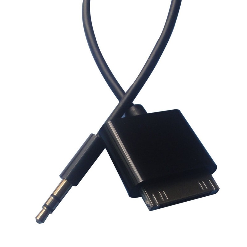 30pin Male To Stereo 3.5mm Cable Car AUX Input To IPod IPad IPhone Dock Adapter