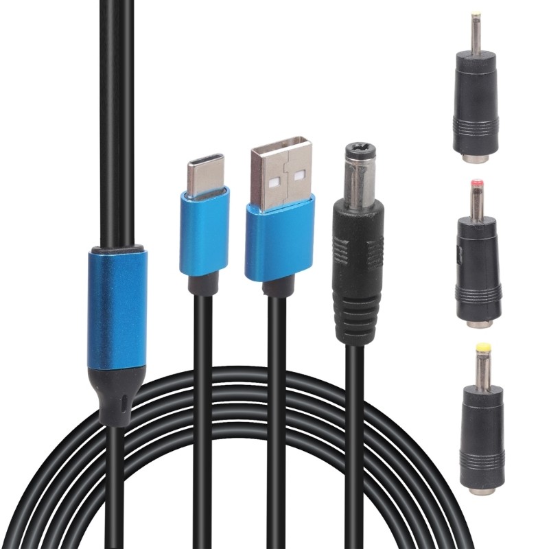 Multiple Purpose 5V Chargers Cord With Type C And 5.5mm Connectors 3 Converters gallery