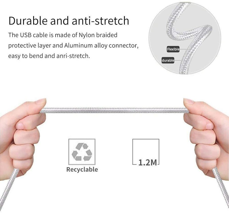 Multi Charging Cable, USB C Cable/iOS/Micro USB Fast Charger 3 in 1 Cord Connect gallery