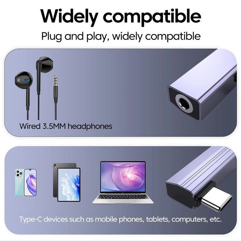 USB Type C To 3.5 Jack Earphone Adapter USB A /USB-C 3 5mm Audio Aux Converter gallery