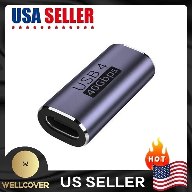 NEW USB 4 Type C Female to Female Adapter Coupler 240W 40Gbps 8K for Thunderbolt
