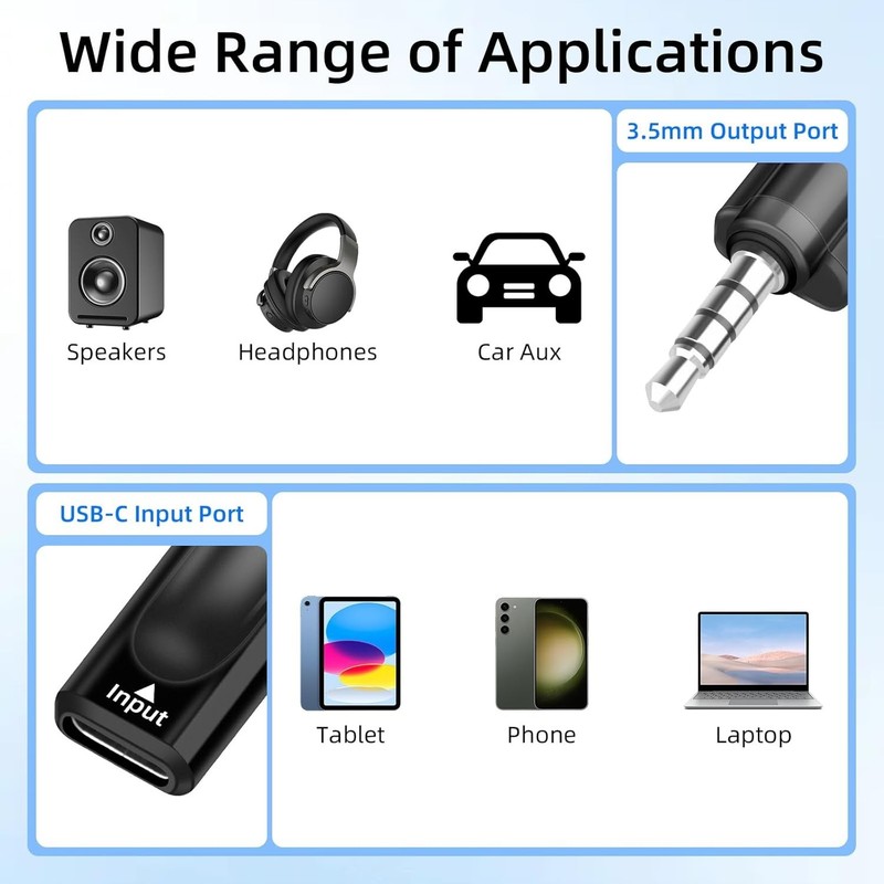 USB C to 3.5mm Audio Adapter, Type C Female to 1/8 "TRRS Male Headphone Jack ... gallery