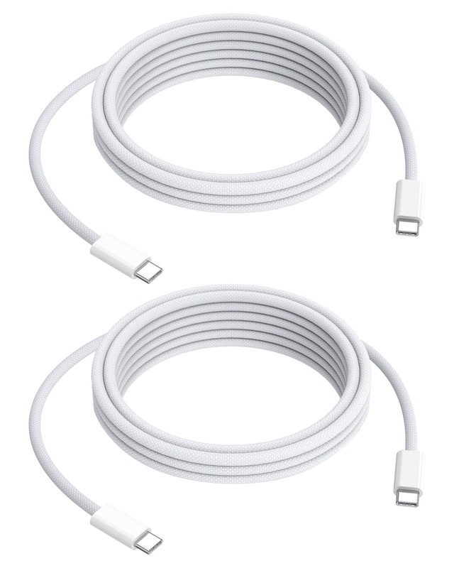 240w USB-C Charge Cable 2M 2-Pack,[Soft & Flexible Braided]