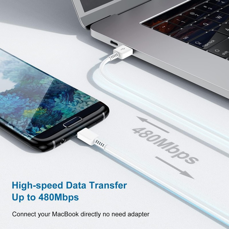 3ft PowerLine Nylon Charger Cable USB-C to USB 3.0 Charging for Samsung gallery