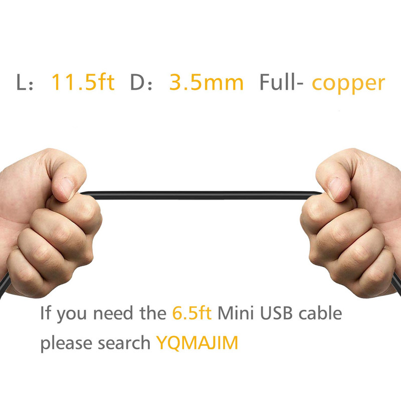 Charging Power Cable for Dash Cam, (11.5 Ft) USB 2.0 to Mini USB Car gallery