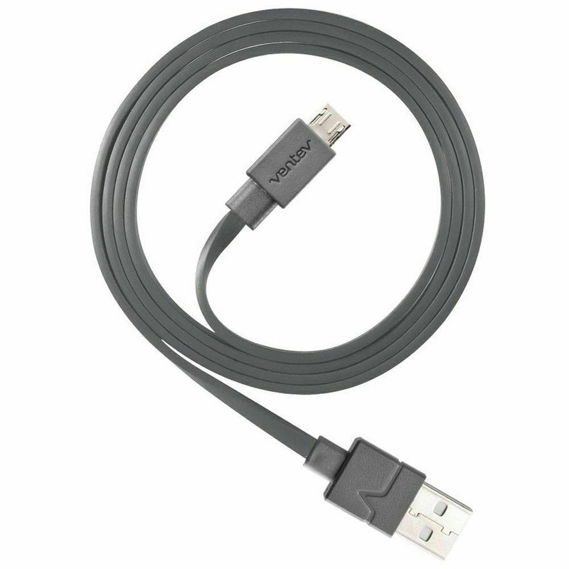 2 Pack Ventev Micro-USB 6 Foot Cable Data Transfer Wire Charge Phone MFi gallery