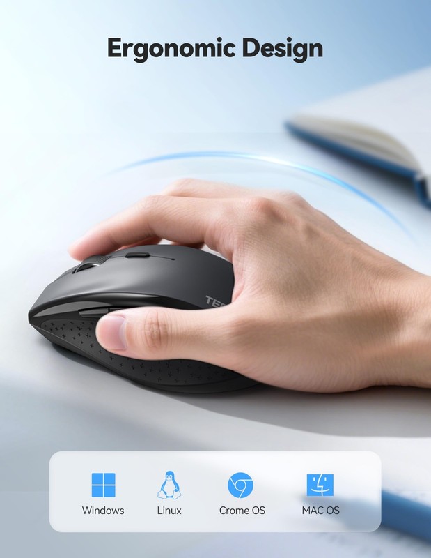 TECKNET Wireless Mouse Rechargeable,Mouse for Laptop Computer,2.4G USB Comput... gallery
