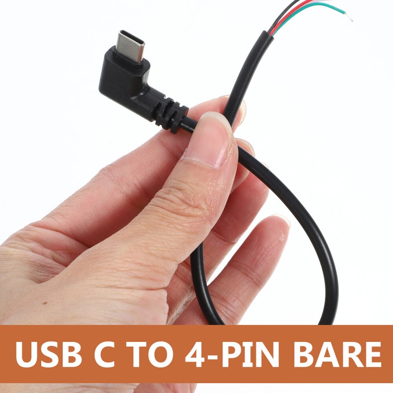 4 Pcs Type Plug USB Cable Data Wire Short Angled Right-angle Extension gallery