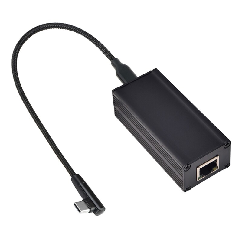 PoE to USB C Adapter for Phones and Tablets USB C Ethernet Converter 10/100Mbps