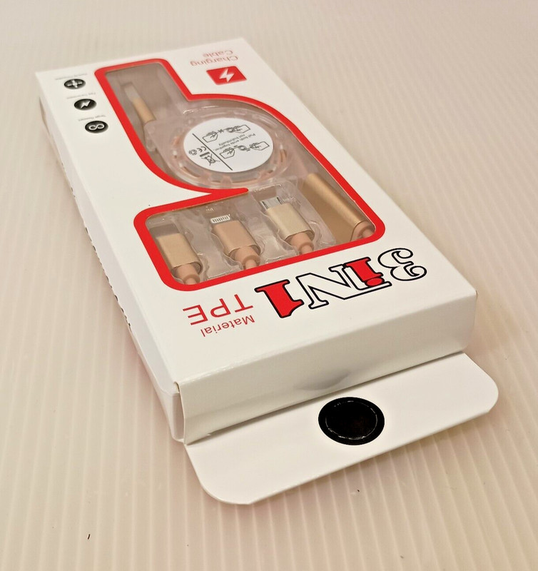3 In 1 Multi Use Phone Cable Charger Retractable Cable Micro Light Type C New gallery