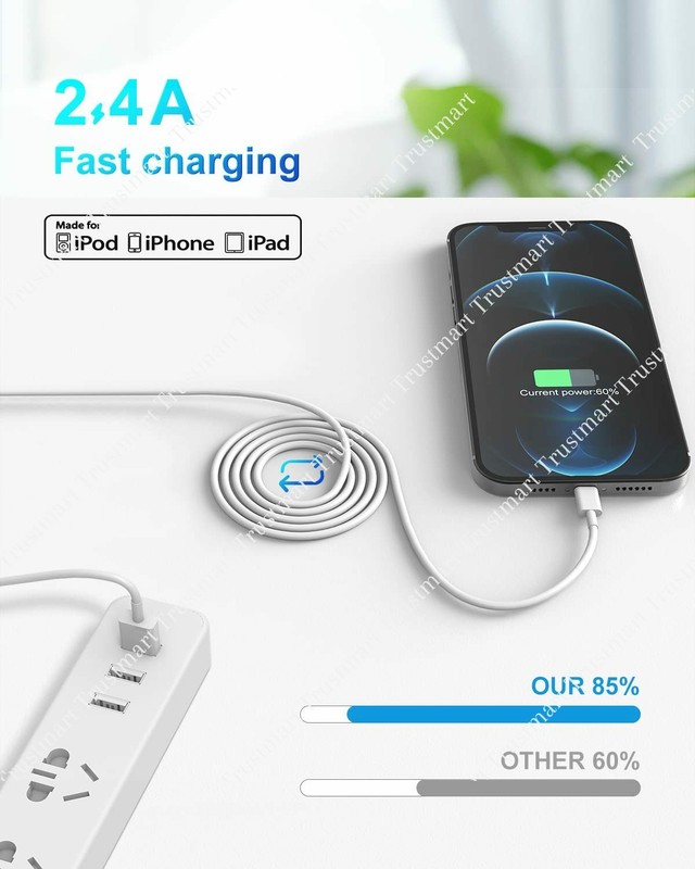 3/6Pack Lot USB Cable 3Ft 6Ft Fast Charger For iPhone 14 13 11 8 6 Charging Cord gallery