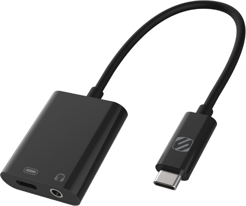 CAAP Strikeline USB Type-C Headphone Adapter with Female 3.5Mm Aux Input and USB
