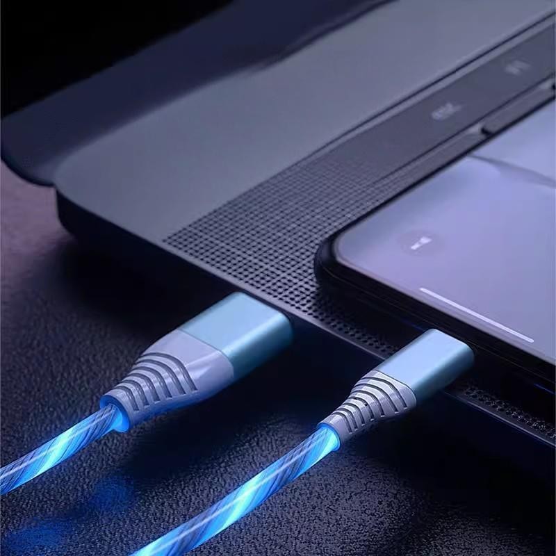 Glowing 1M USB C Charger Cable Light Up Fast Charging Cord for Samsung Galaxy,US gallery