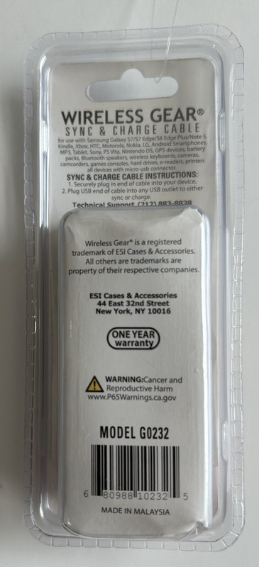 USB to Micro USB, 10 ft Braided Cord, Sync & Charge Cable - Gold/Yellow - NEW gallery
