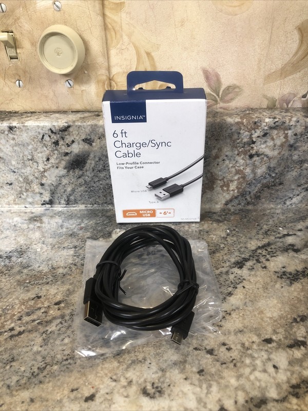 Open Box Insignia 6 FT Charge Sync Cable Micro USB