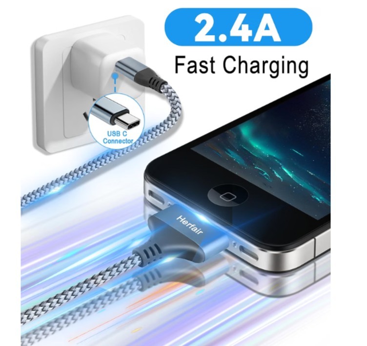 8 PK 30 Pin to USB C iPhone 4 Charger Old iPad Charger Cable Fast Charging Cord gallery