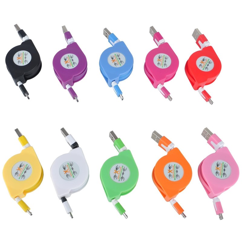 Retractable Micro USB Data Sync Charger Cable Cord Lead For Android Samsung HTC gallery