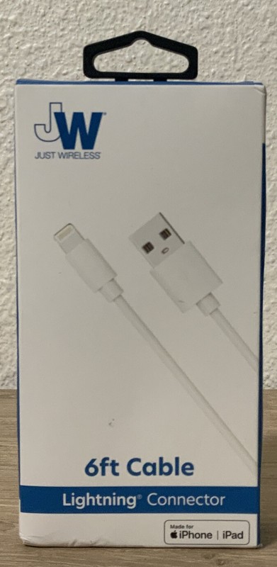 📀 Just Wireless 6ft Charging Cable For iPhone / iPad NEW