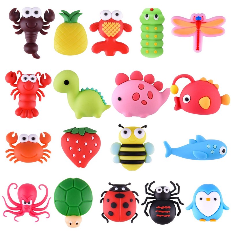 TUPARKA 18 pcs Cable Protector for iPhone iPad USB Cable Saver with Cute Fish