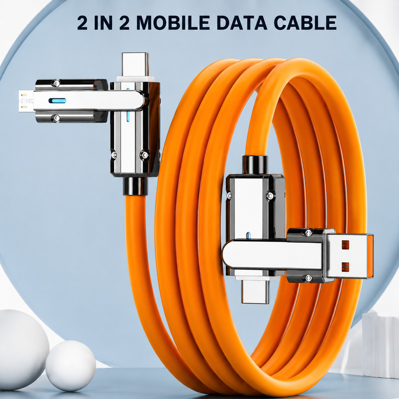 120W4 in 1 Multi-function Mobile Phone Data Cable PD Fast Charging Cable Charger gallery