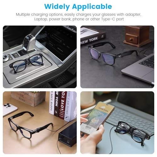 Type-C Charging Cable for Meta Wayfarer RW4006/4008 & Gen 2 RW4012 - Clip-On, Ch gallery