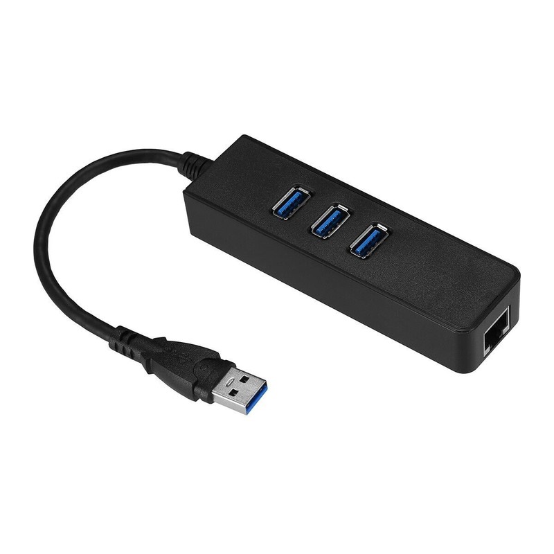 3 Port USB 3.0 Hub Gigabit to Ethernet Adapter Lan RJ45 Network to 1000Mbps gallery