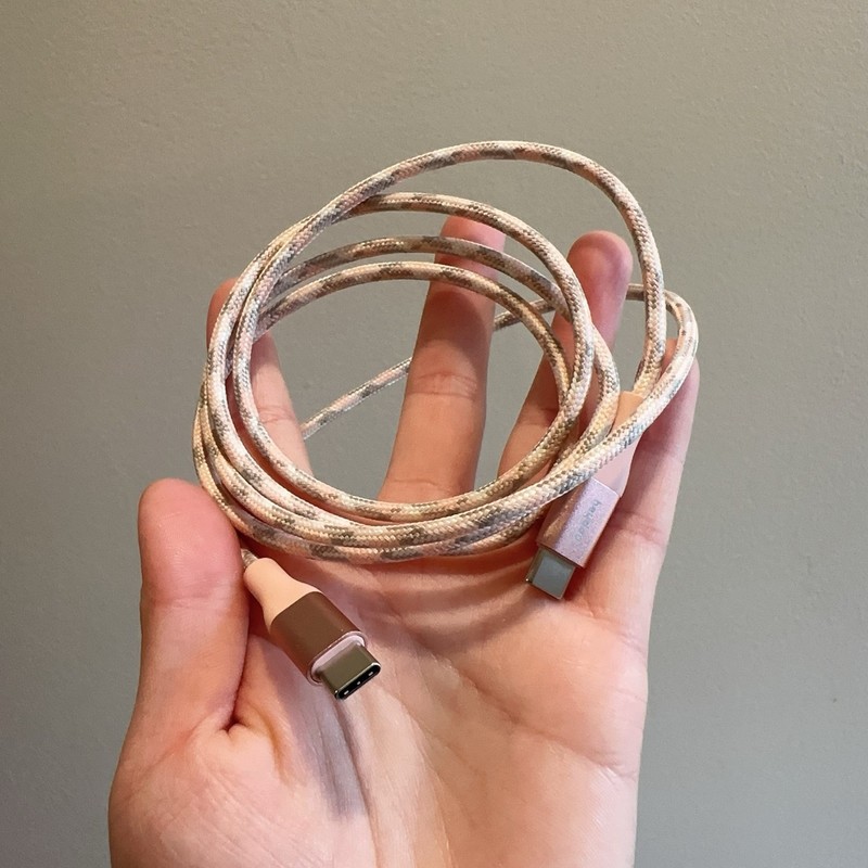 Heyday USB-C to USB A Charging Cable (4FT B Pink/White) - Damaged Box New gallery