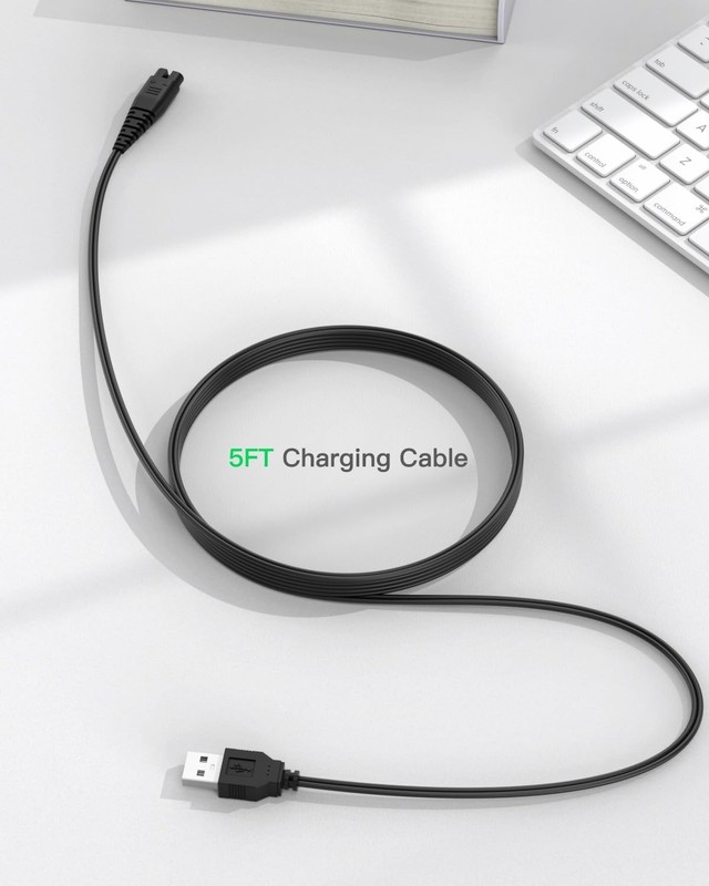 Replacement USB Charging Cable for Hatteker Hair Trimmers - Certified Safety gallery