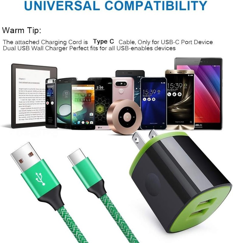 Compact 2.1A USB Charging Block with 6ft Type C Cable – Lightweight & Safe gallery