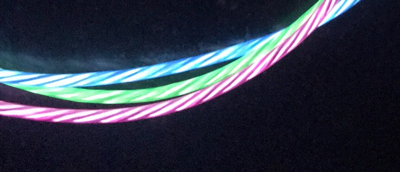 CANDY FLOW MOVING EL LIGHT-UP led USB data charger cable for iPhone X 8 7 6 5s gallery