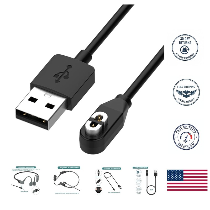 Fast Charging Magnetic Cable for Shokz Headphones – 3.3ft Compatible Option