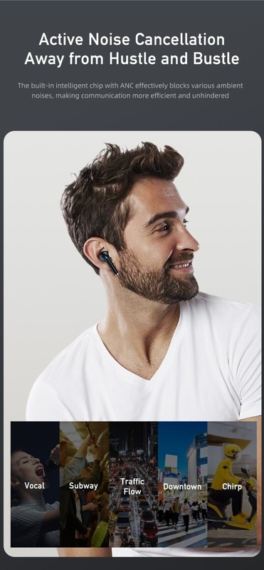 Awei TA8 ANC Bluetooth Earphones Wireless Headphones LED Display TWS Headset gallery