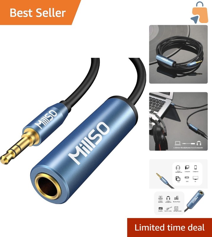Plug and Play 1/4 to 3.5mm Audio Jack Adapter – Versatile Connection for All