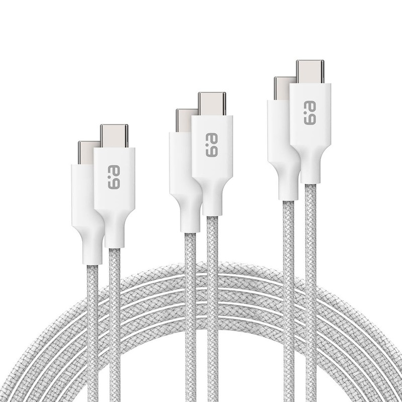 Braided USB-C to C Cable (3 Pack, 4/6/10 FT) Power Delivery Charger Cord for …
