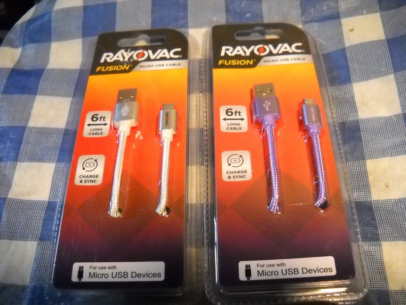 1-Rayovac Fusion Micro USB Charging Cables - 6ft Lavender (choose color) gallery