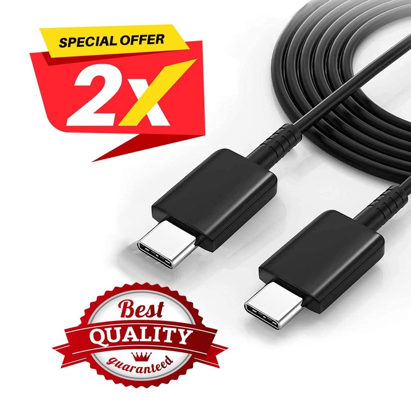 2x GENUINE 3A 6ft USB-C Super Fast Charging Data Cable for Samsung S26 S25 S24