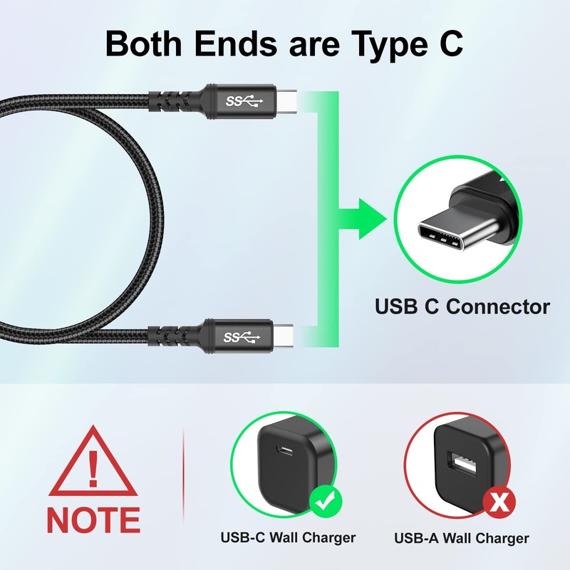 USB C to USB C Cable 1.5ft, 4Pack 60W Short Type C Charger Fast Charging 5Gbp... gallery