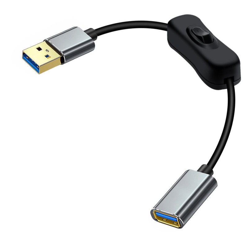 USB Cable Switch USB 3.0 Extension Cable with Switch, Gold Plated Plug Suppor…