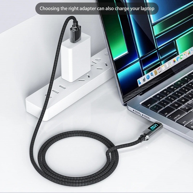 JINMUXI 120W USB A To Type C Super Fast Charging Cable Digital Display for Xiaom gallery
