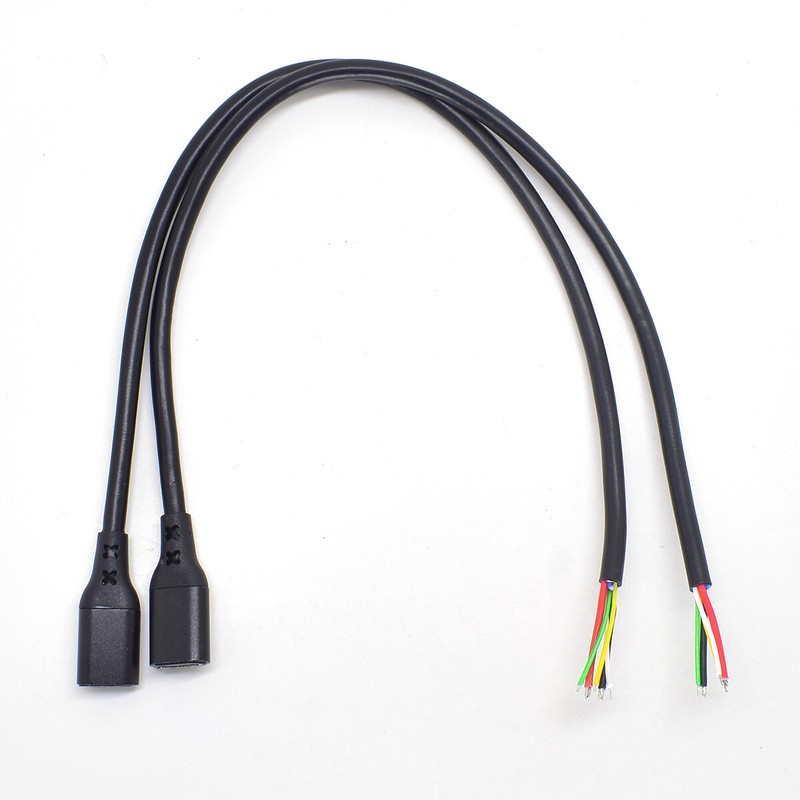 50pcs 1ft/30cm USB C Type-C Female Cable 5A 20AWG 5core Power Pigtail DATA Cable gallery