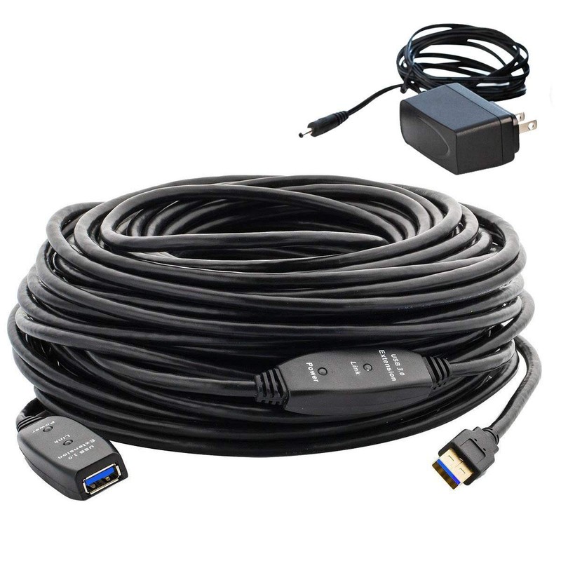 MutecPower 50 Feet Active USB Extension Cable 3.0 Male to Female with 2 Exten... gallery