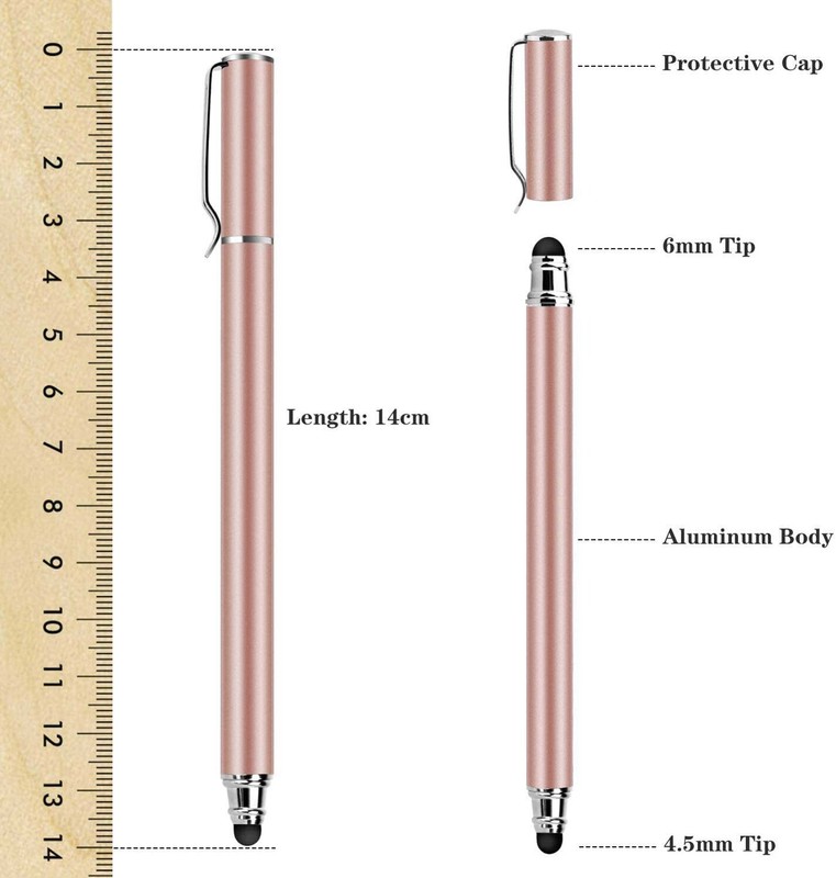 Pink Stylus Touch Screen Pen Fiber Tip Aluminum Lightweight for Phones gallery