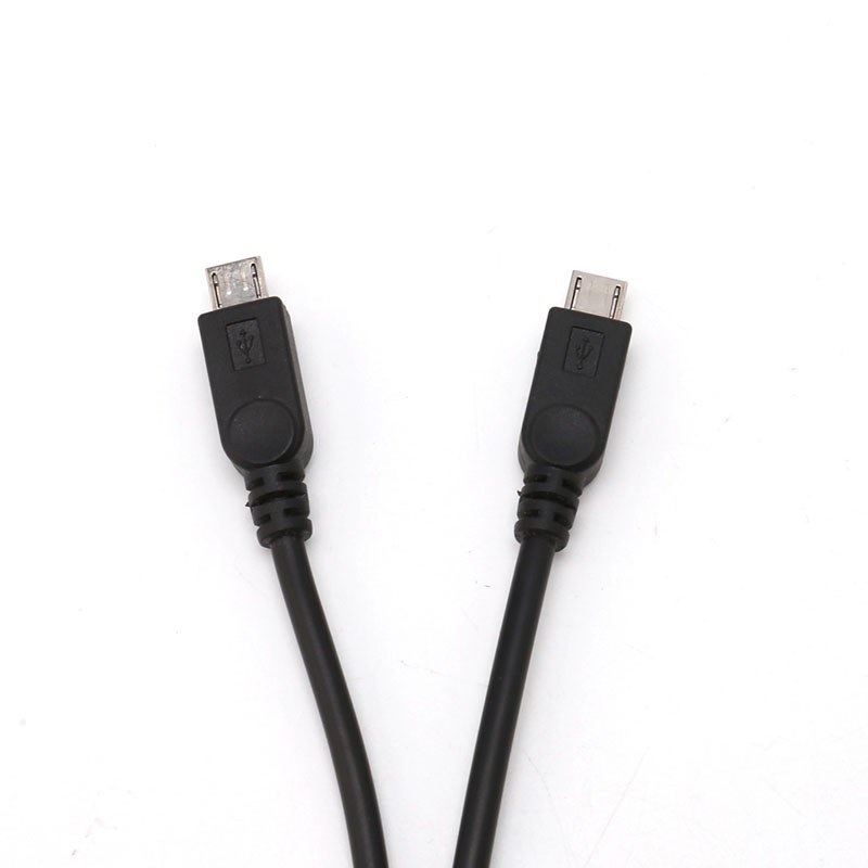 38cm Portable USB Male Universal Micro USB Dual Male Y Adapter Splitter Cable gallery
