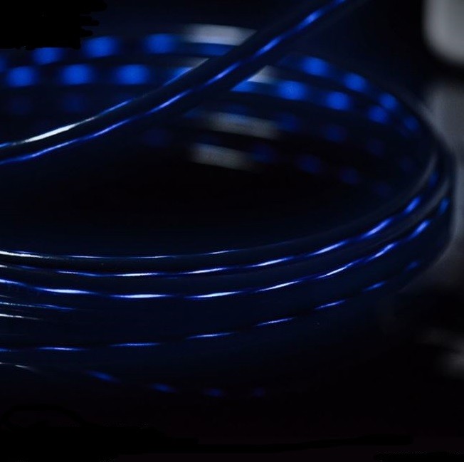3Ft USB iPhone X/8/7/6s/6 Visible Data Sync Flowing LED Light up Charger Cable gallery