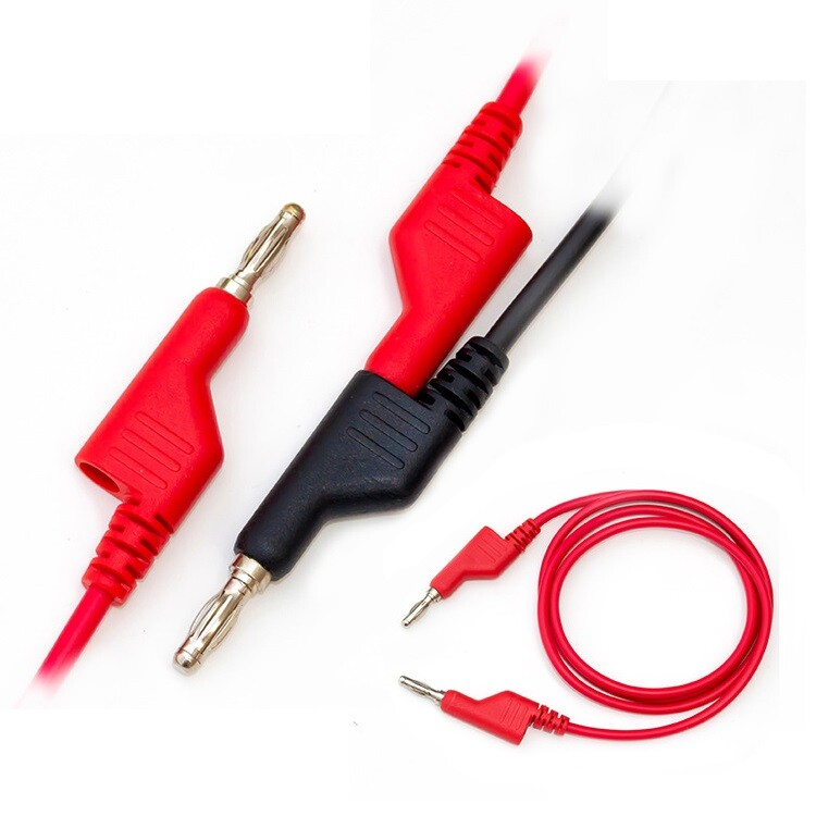 Solderless Banana Plug Male to Male Cable Multimeter Test Jumper Wire 1000V/15A gallery
