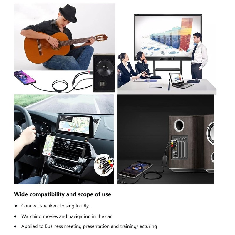 USB-C to RCA Cable Adapter for Screen Mirroring, 6FT Audio Video | Includes U... gallery